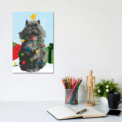 Meowy Hissmas I by June Erica Vess - Wrapped Canvas Gallery-Wrapped Canvas Giclée