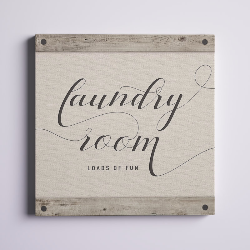 " Laundry Room ", 24" H x 24" W, Wrapped Canvas, No Frame