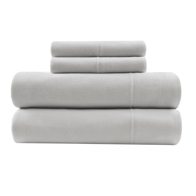 Ensemble de draps 3 pièces, Gris, Édredon simple