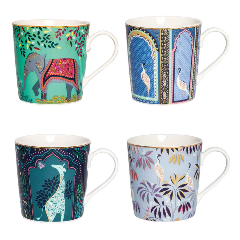 Sara Miller, India - Assorted Mugs