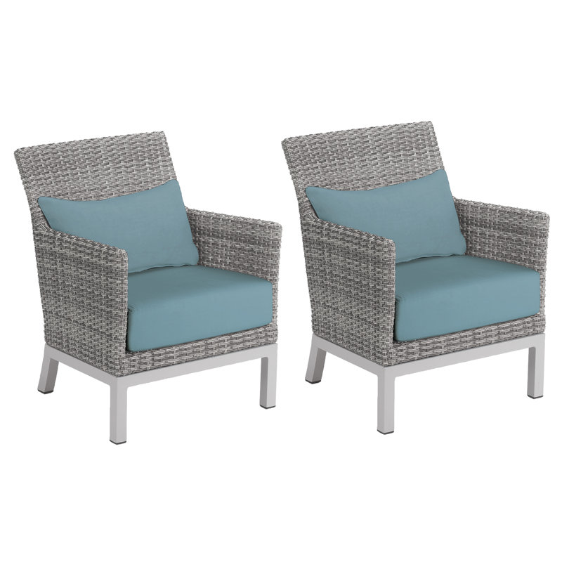 Argento Club Patio Chair with Cushions, Ice Blue