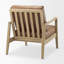 Chaise d'appoint en tissu crème 28,0L x 34,1W x 34,4H en bois brun clair-1664557564