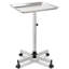 Plateau de chariot pour instruments de tatouage avec roulettes, hauteur réglable, neuf argenté