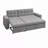 Upholstered Sleeper Sofa with Pull-Out Bed & Chaise Lounge - Wide Storage Arms & Side Pockets for Living Room, Bedroom, or Home Office-889411534