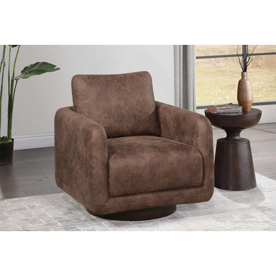 Chaise pivotante à 360 degrés avec coussin de soutien et accoudoirs sans couture pour les espaces de vie modernes.