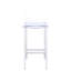 Ensemble de 2 tabourets de bar transparents et chromés