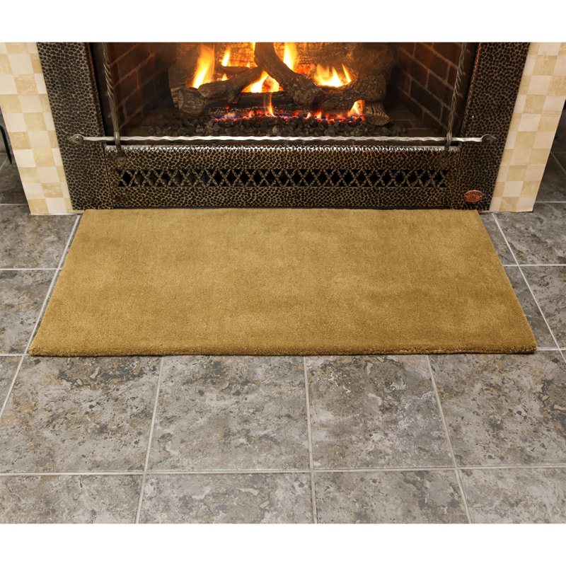 Tapis en laine Shaner, Terre de Sienne
