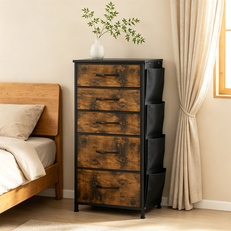 Metal Rectangle Accent Cabinet, Brown