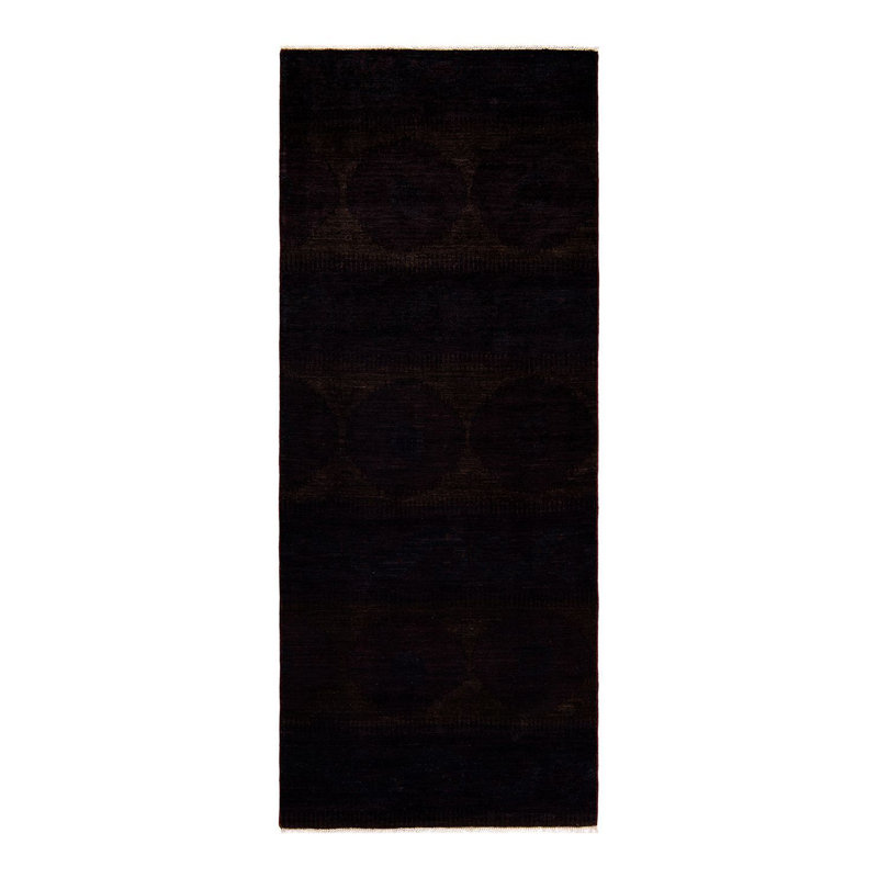 Tapis brun noué à la main Vannatta, unique en son genre