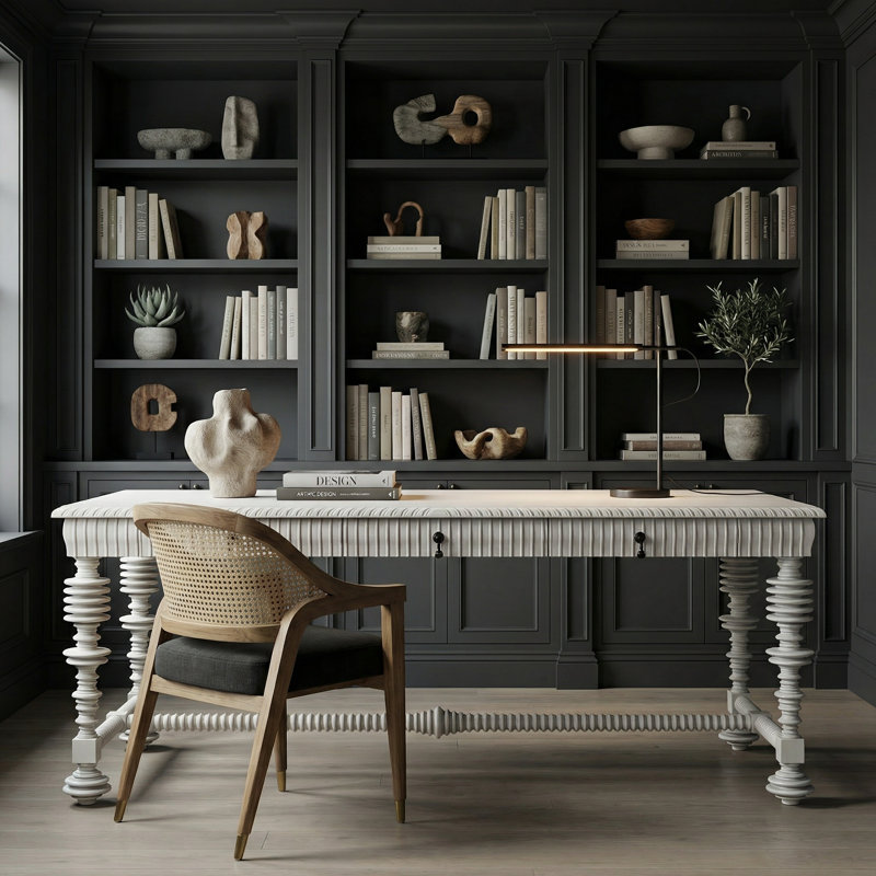 Portuguese Writing Desk, Solid White
