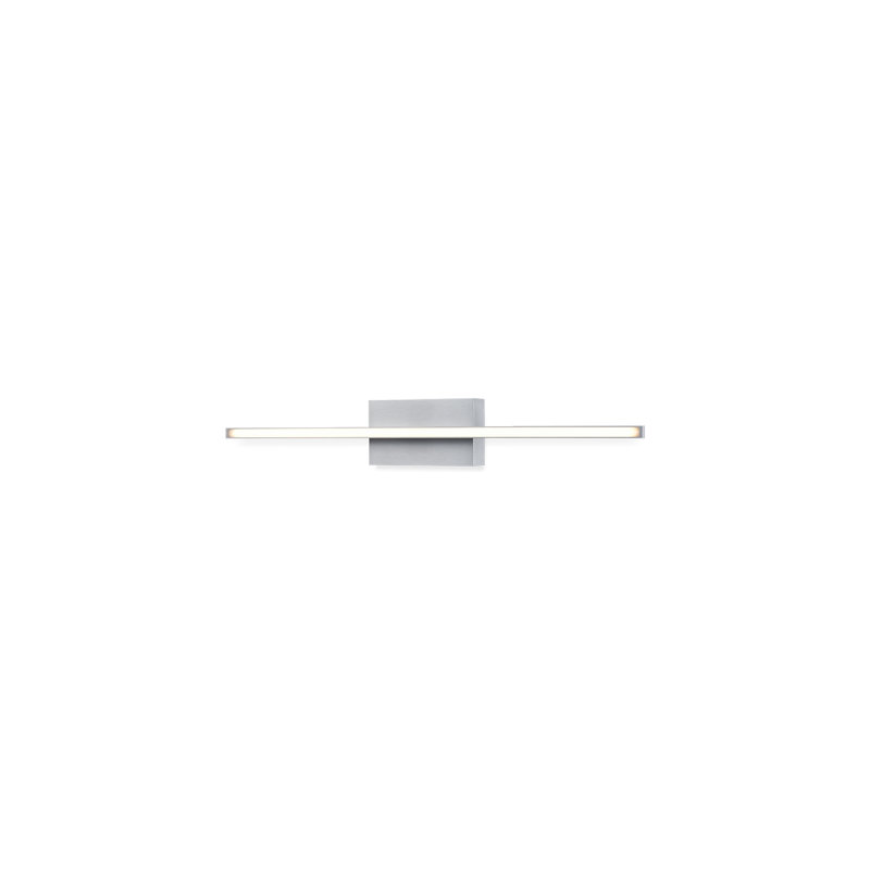 Vega Minor 24" Brushed Nickel LED Dimmable Sconce with White Acrylic Diffuser
