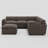 Corduroy Modular L - Shaped Sectional Sofa With Removable Ottoman-279045609