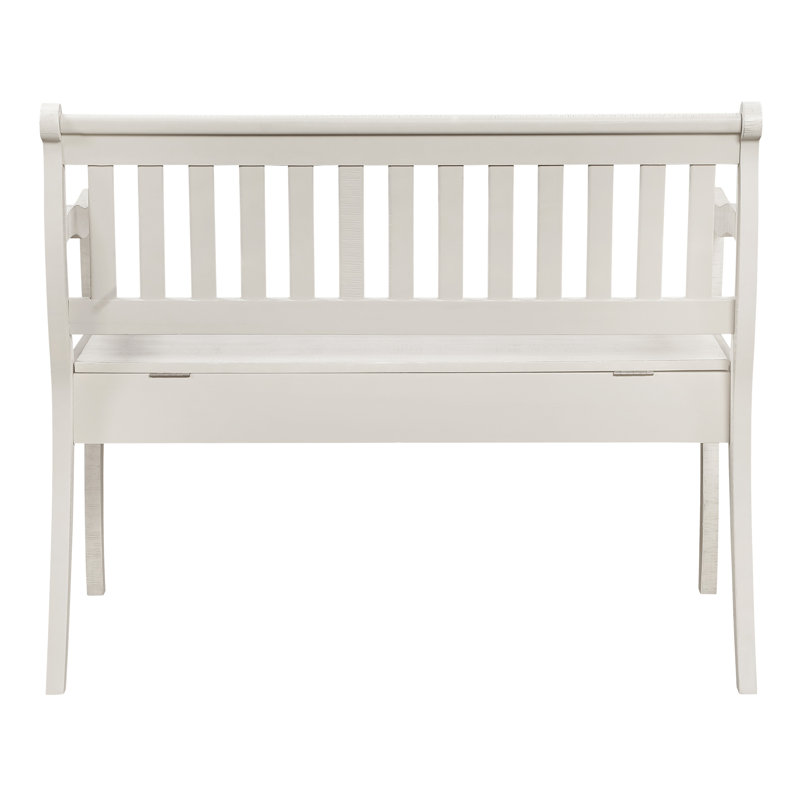 Banc de rangement Wakefield, Blanc patiné
