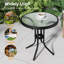 Table d'appoint ronde en verre 