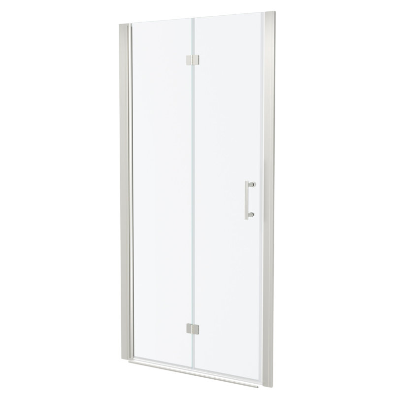 Porte de douche pliante sans cadre avec verre trempé l 34 po x H 72 po