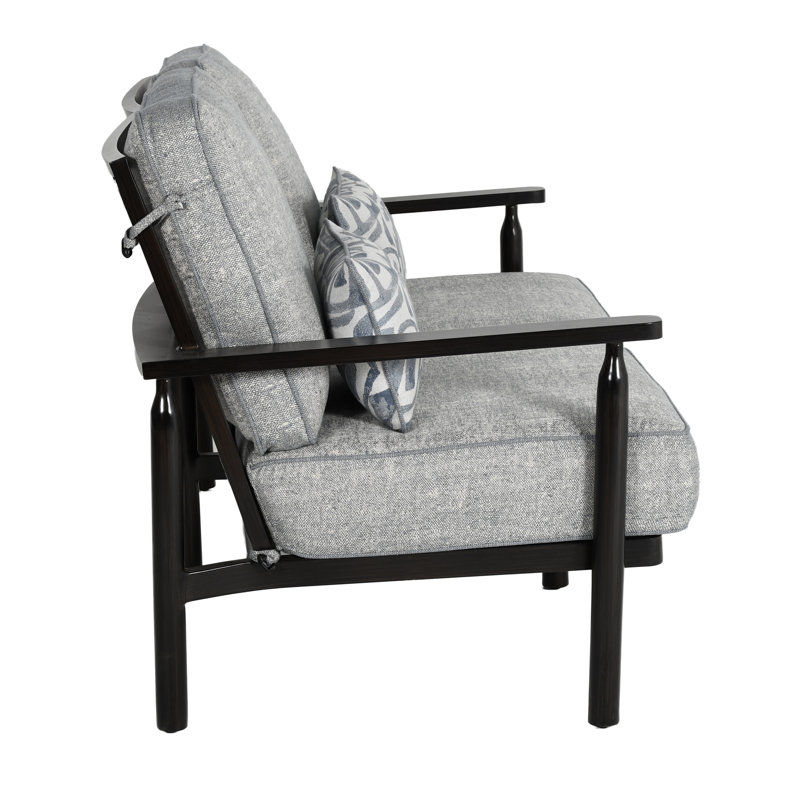 Holland Cushioned Loveseat w/Two Accent Pillows