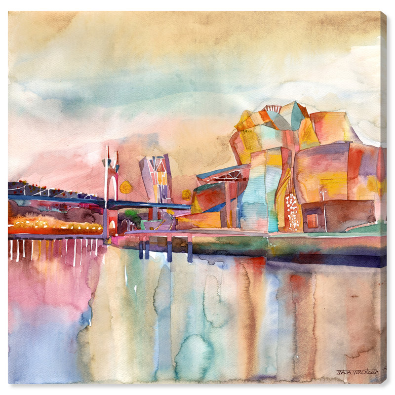 «Maja Wronska» - Peinture sur toile, H 24 po x l 24 po, Toile tendue