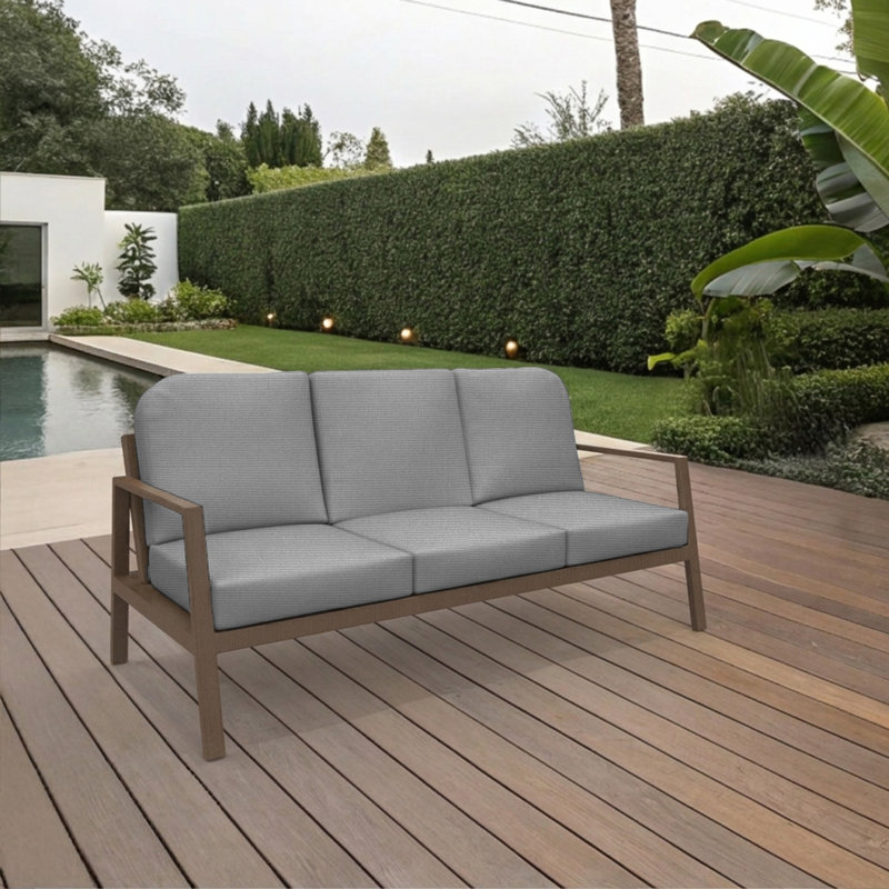 Ensemble de coussins de canapé Sunbrella® avec mousse à haute densité de 5 po, ensemble de 3 coussins de banc, Toile granit