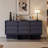 Black Solid Wood Accent Cabinet