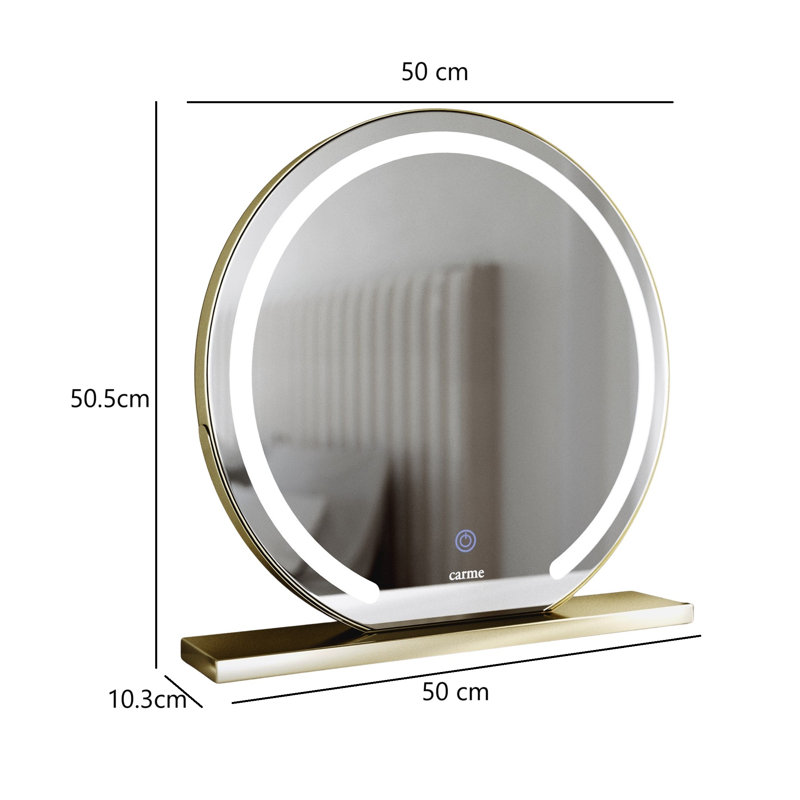Iron Round Mirror, 51 cm x 50 cm