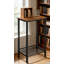 Grande table d'appoint industrielle avec tablettes réglables en maille, table de bout multifonctionnelle pour le salon, la chambre à coucher, le bureau, brun rustique et noir