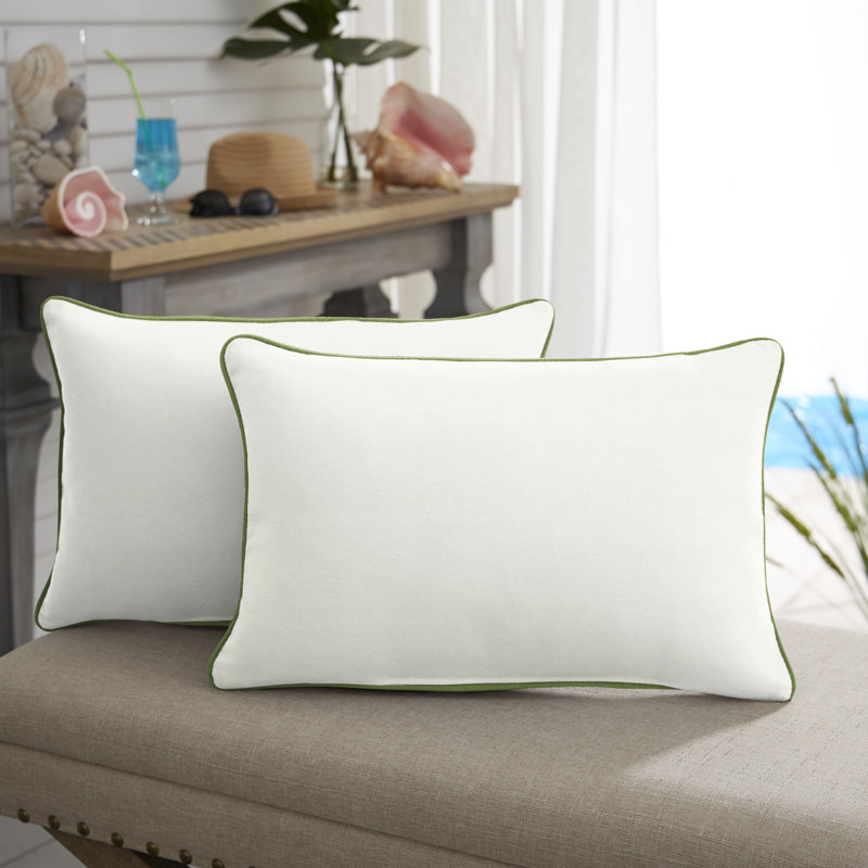 Coussin lombaire intérieur / extérieur Frasier Sunbrella, 12 po x 24 po