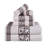 Mikira Athens Cotton Medium Weight Floral Border Greek Key Trim 6 Piece Assorted Towel Set-255910072