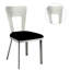 Chaises en métal noires en microfibre pour salle à manger moderne, de 2