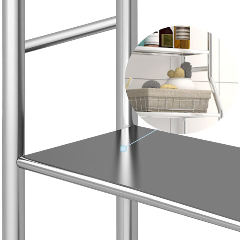 3-Tier Over The Toilet Storage Shelf, Space Saving Stainless Steel Bathroom Rack Storage Organizer with Towel Hooks & Toilet Paper Holder for Bathroom, Restroom, Laundry