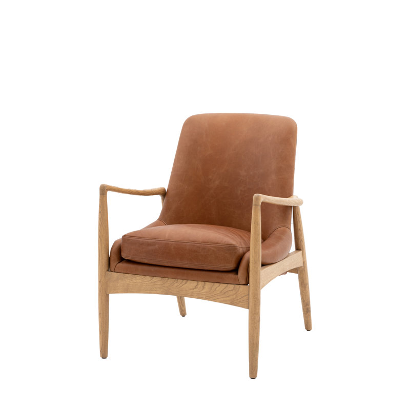 Loren Upholstered Armchair, Brown