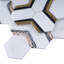 Natural Dorato 3" x 3" Marble Honeycomb Mosaic Wall Tile