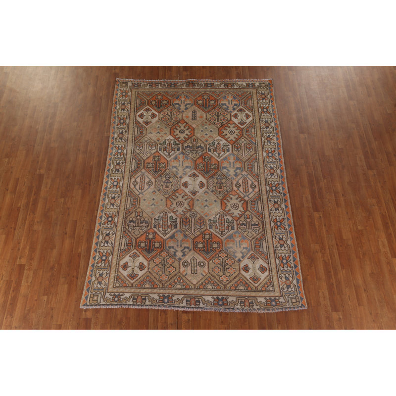 Tapis rétro en laine 6 x 9