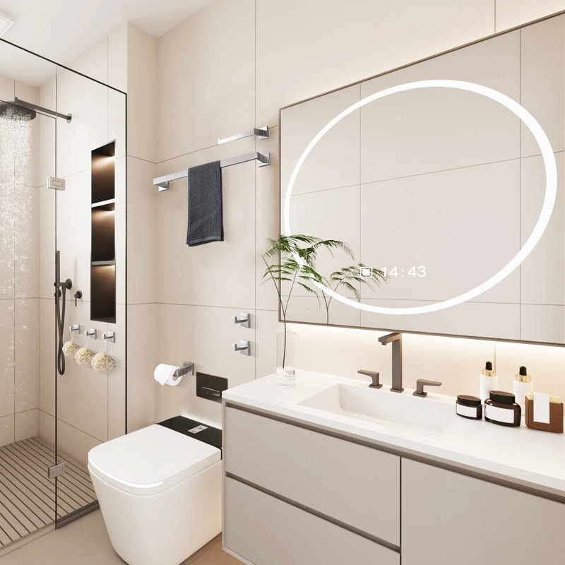 Ensemble de quincaillerie de salle de bain 8 pièces à fixation murale, acier inoxydable, Nickel brossé