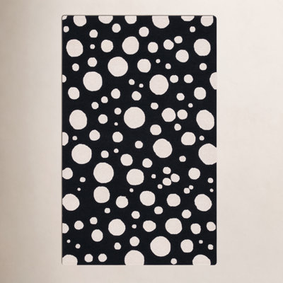 Kavika Black Ivory Hand-Woven Rug