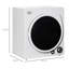 Séchoir à linge portable Homcom de 3,22 pieds cubes avec 5 modes de séchage en blanc