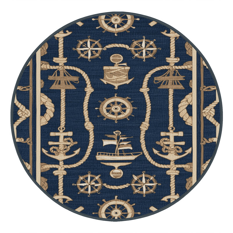  Tapis nautique traditionnel lavable, Rectangulaire 2 pi x 3 pi