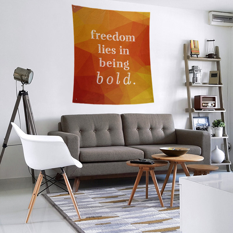 Tapisserie en polyester en faux gemme, H 104 po x l 88 po, Ambre