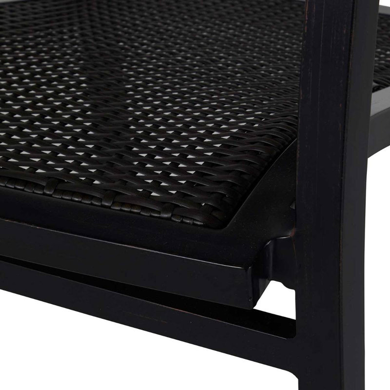 Aire Stacking Patio Dining Armchair With Cushions, Aire #2 Ancient Earth/Black Walnut, No Welt, Verona Silver