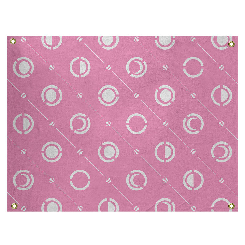 Tapisserie, H 59 po x l 80 po, Rose / blanc