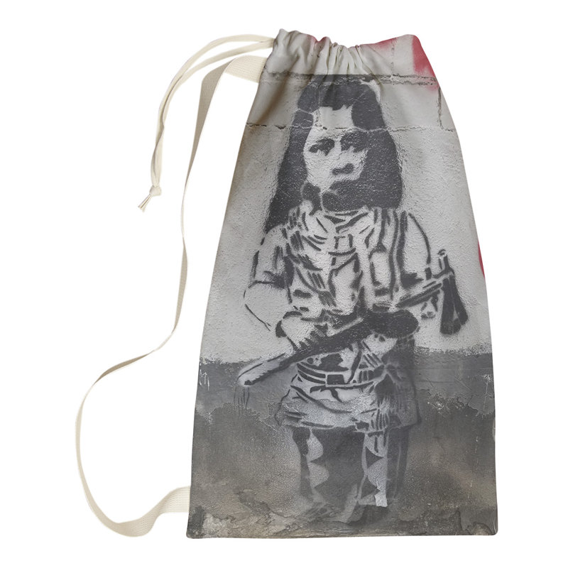 Fabric Laundry Bag with Handles, Small (29" H x 18" W x 1" D)