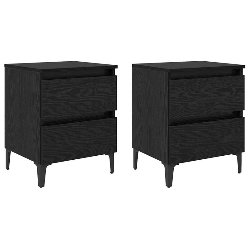 Bedside Cabinet With Drawer 2 Pcs 40 X 35 X 50 Cm, Artisan Oak