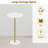 2 Pieces White Bamboo Round Table