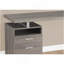 Bureau d'ordinateur, bureau personnel, ordinateur portable, installation à gauche, à droite, tiroirs de rangement, L 60 po, bureau, stratifié brun, métal gris, contemporain, moderne-632255883