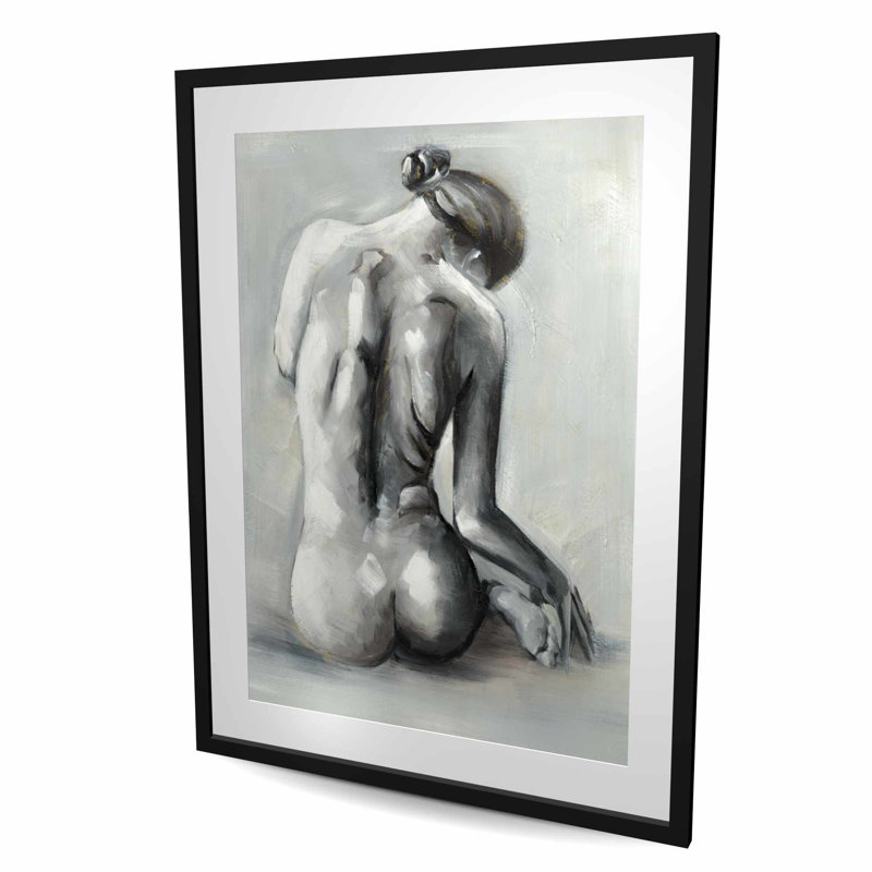 «Nude Woman from Be Back - Beauty Livingroom», reproduction encadrée