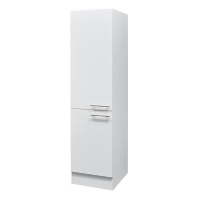 BBK Silver 200cmH x 50cmW x 57cmD Particleboard Ready-to-Assemble Corner Pantry/Tall Cabinet