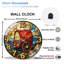 Horloge murale en verre coloré coloré 12 po
