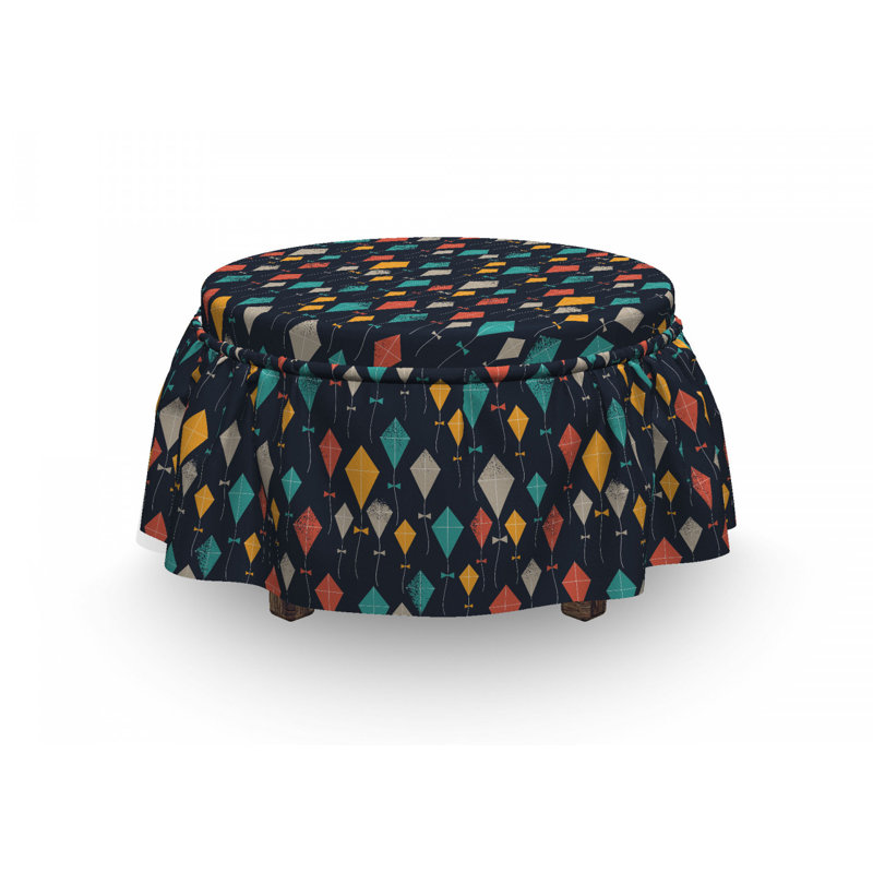 Housse pour repose-pieds volant cerf-volants grunge