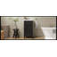 Meuble-lavabo autoportant de 16 po de style français avec lavabo en céramique, armoire simple avec porte à fermeture douce, tablette réglable et pieds pleins, noir-257871641