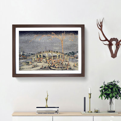 Fireworks at Ryogoku by Utagawa Toyoharu - Picture Frame Art Print