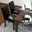 Chaises de salle à manger rembourrées en bois massif H 18,9 po-599242123